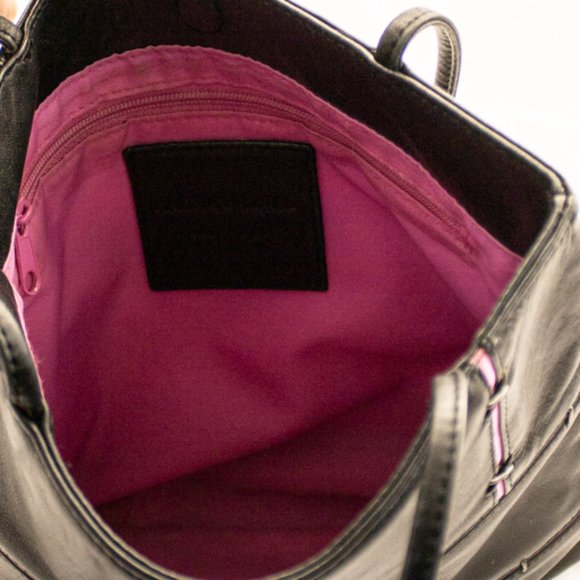 Andrew Marc Black & Pink Leather Tot Purse - Picture 6 of 6